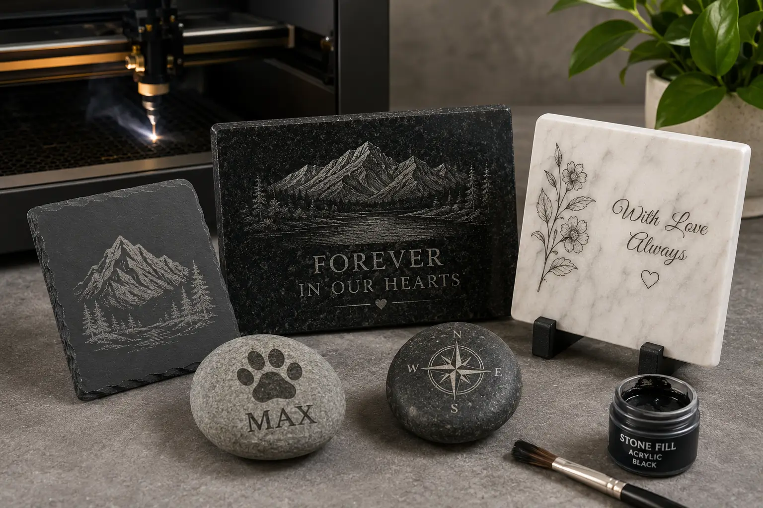 Laser Engraving Stone