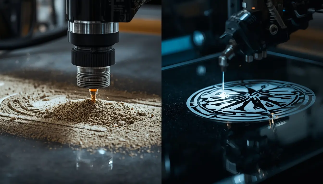 Sand Carving vs Laser Etching Glass