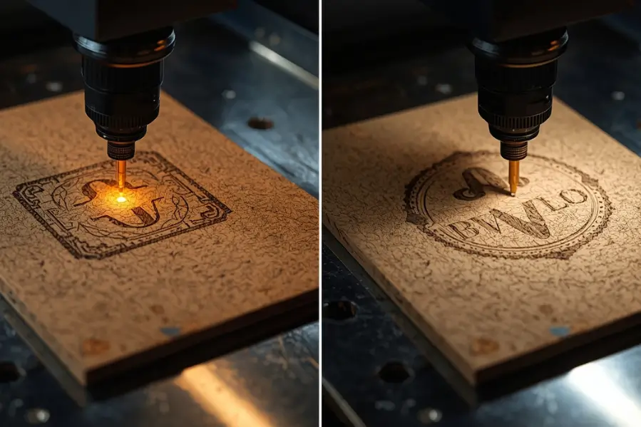 What type of laser works best for engraving cork