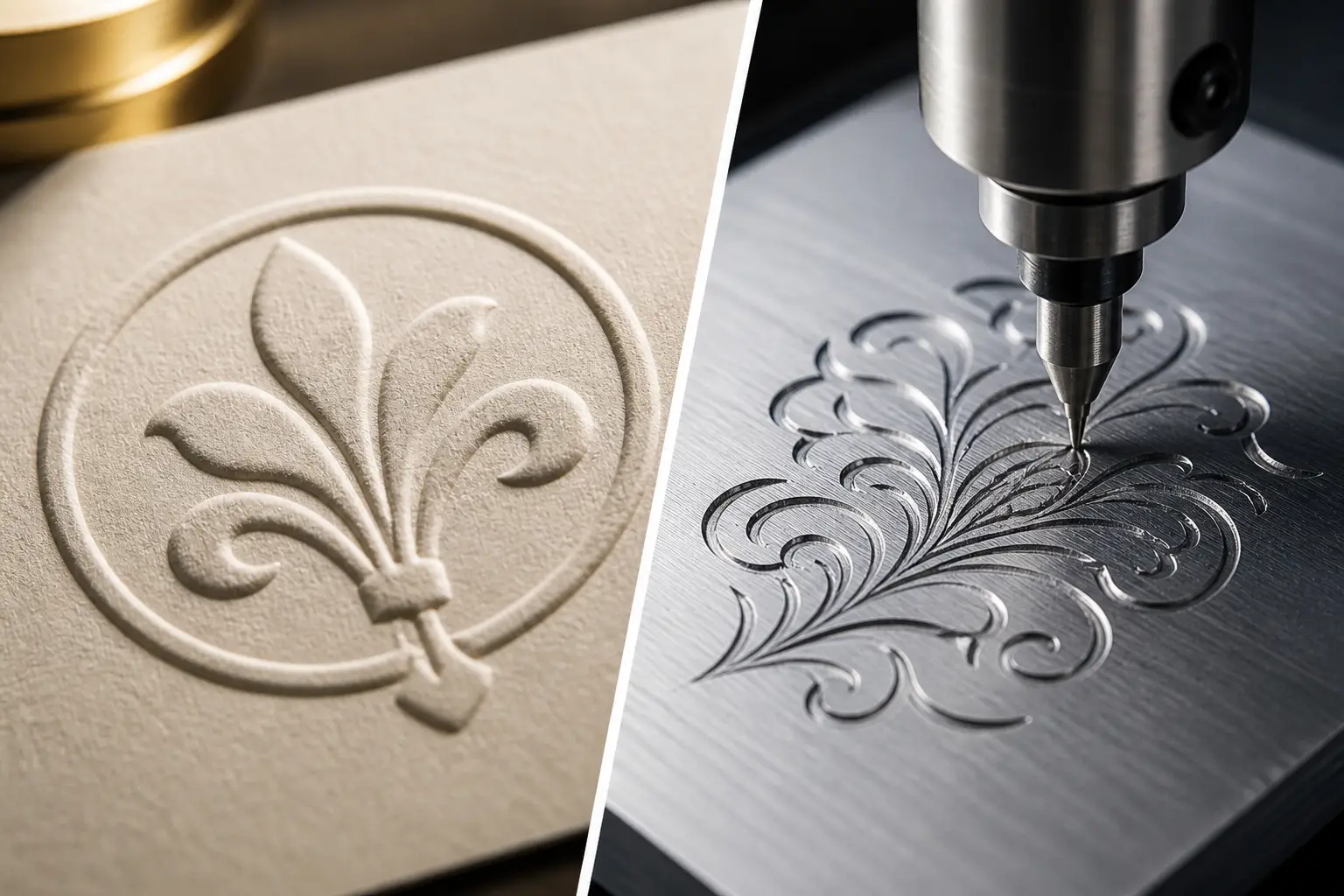 Emboss vs Engrave