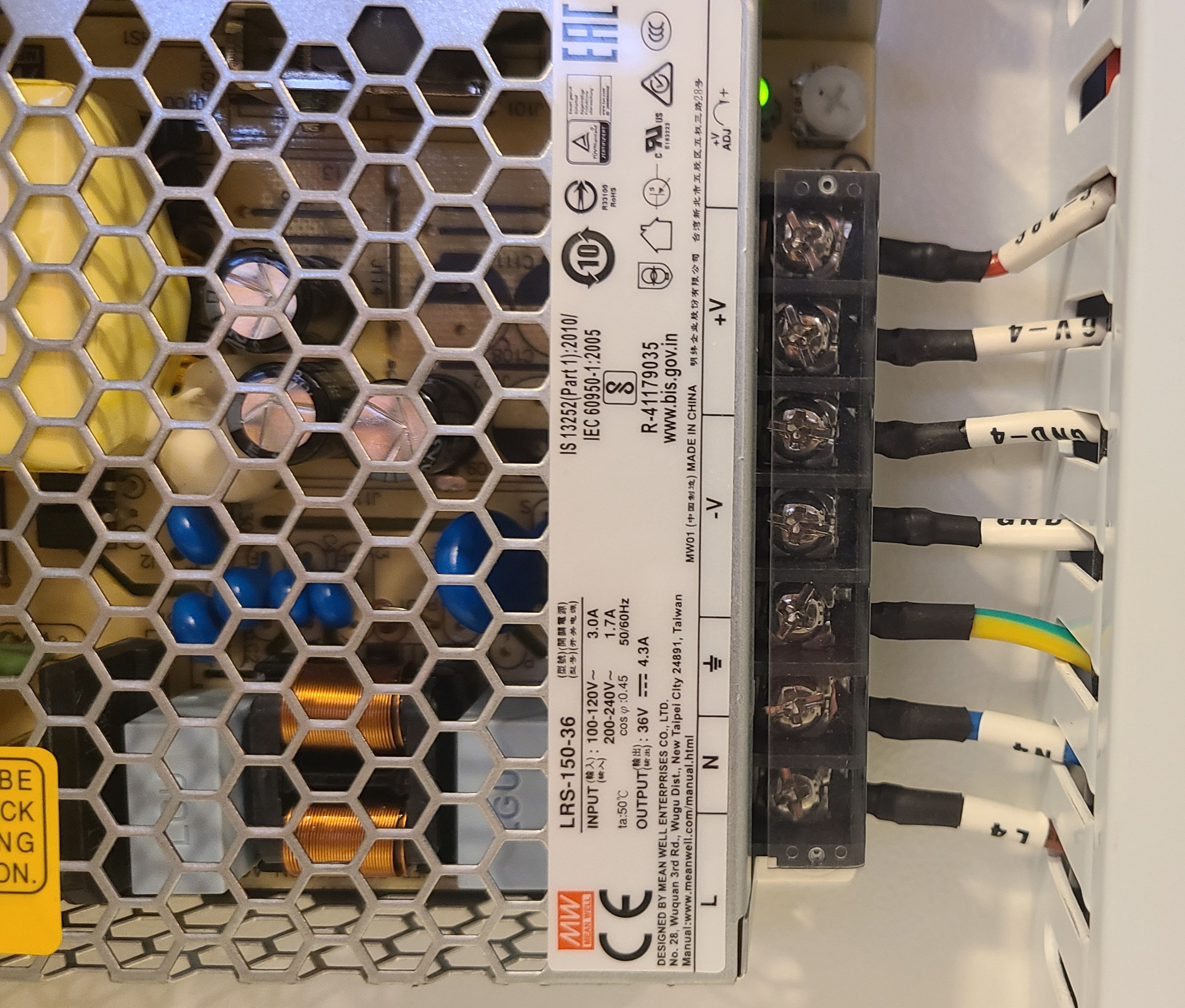 ODIN LRS-150-36 POWER SUPPLY WIRING