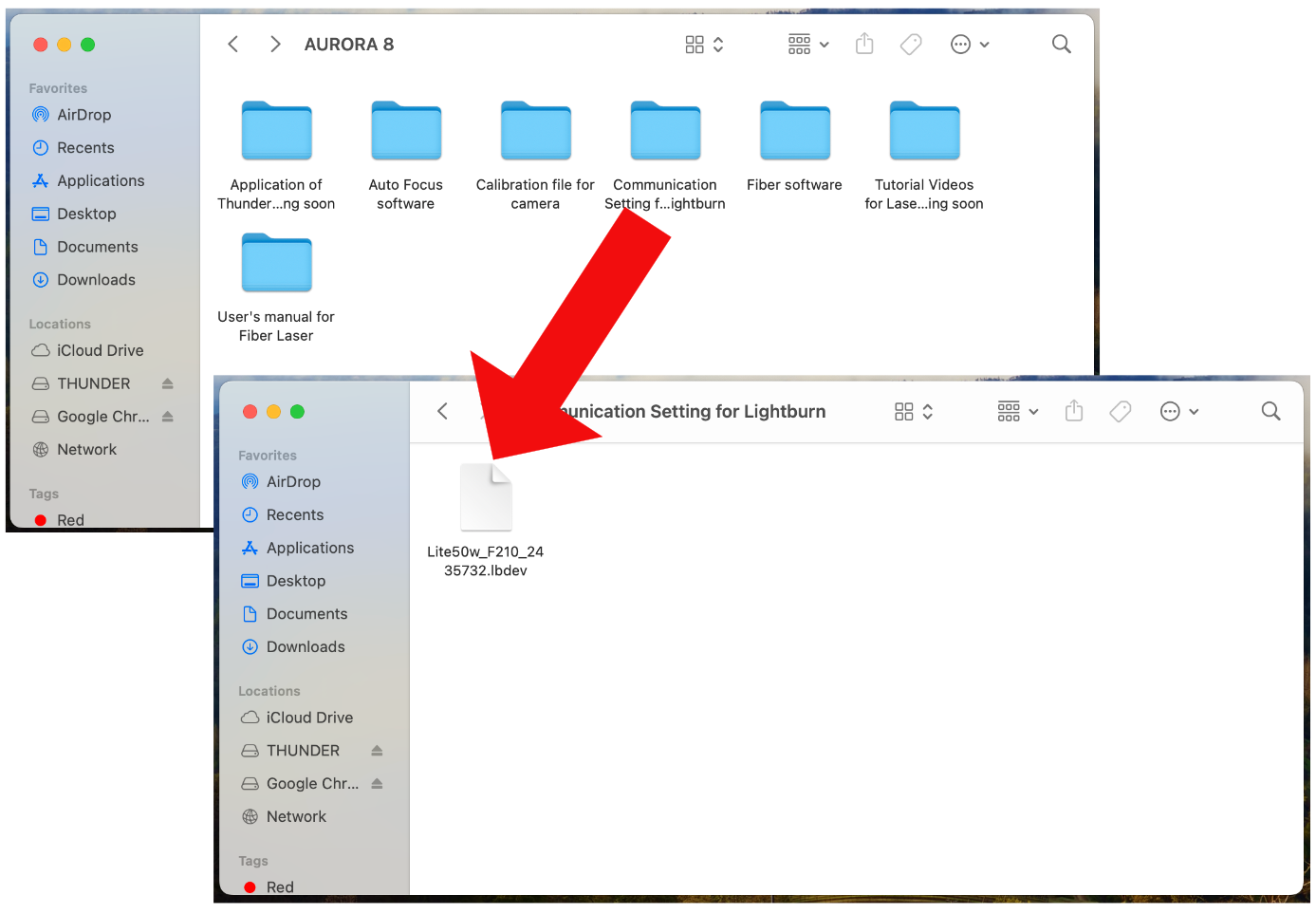 Mac file browser example