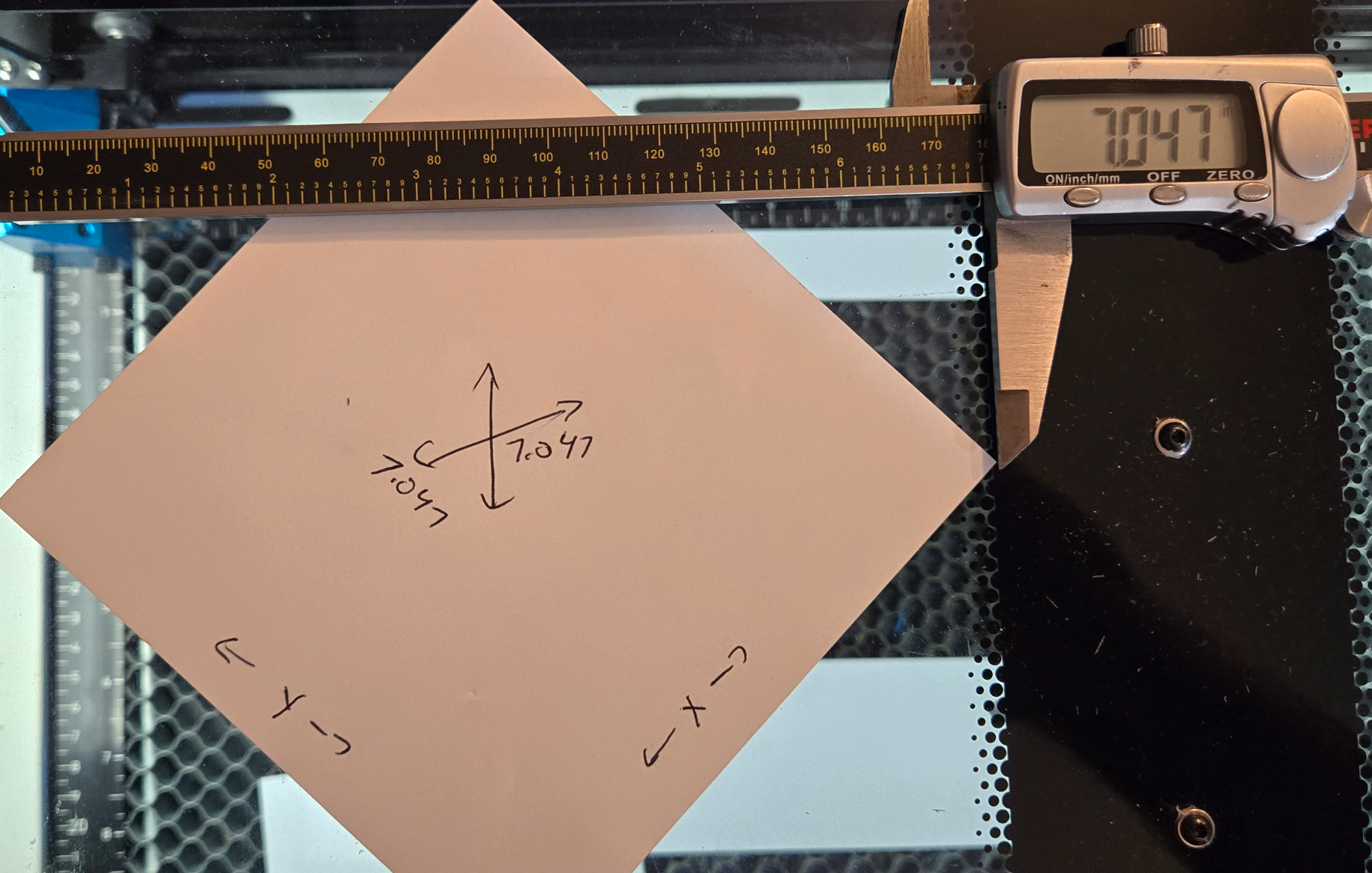 After adjustment diagonal measurement 1