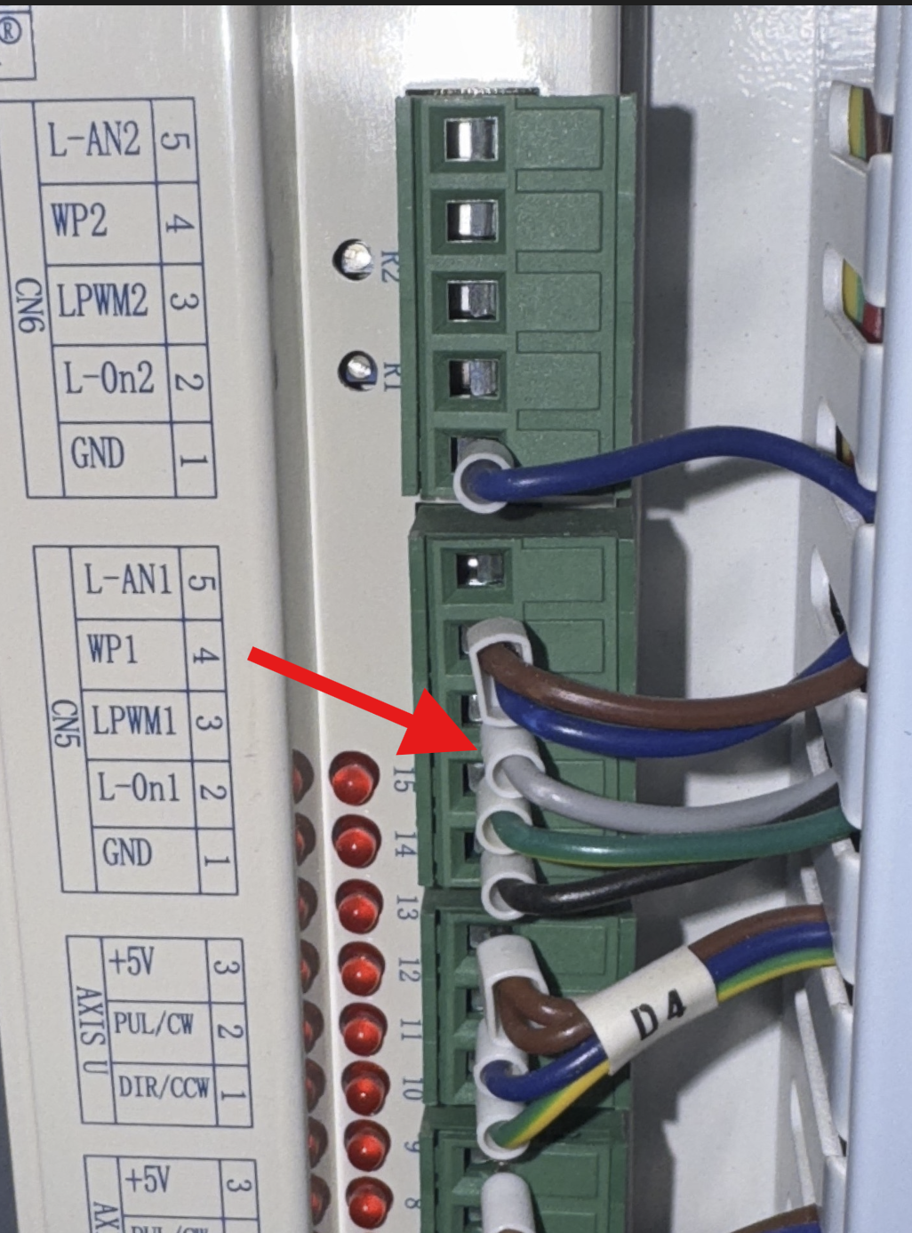 CN5 Pin 3 Grey Wire
