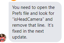 Do not click Align Head-Mounted Camera