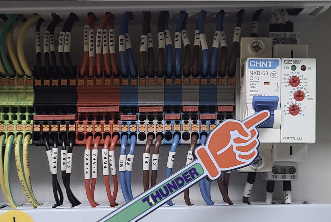 Main breaker in On position