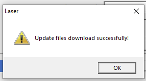 Firmware flash success confirmation