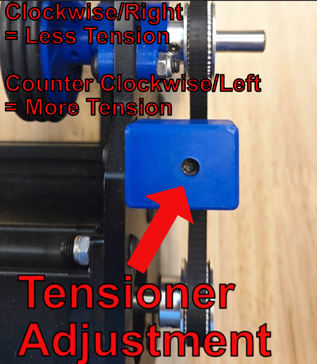 Tensioner adjustment diagram