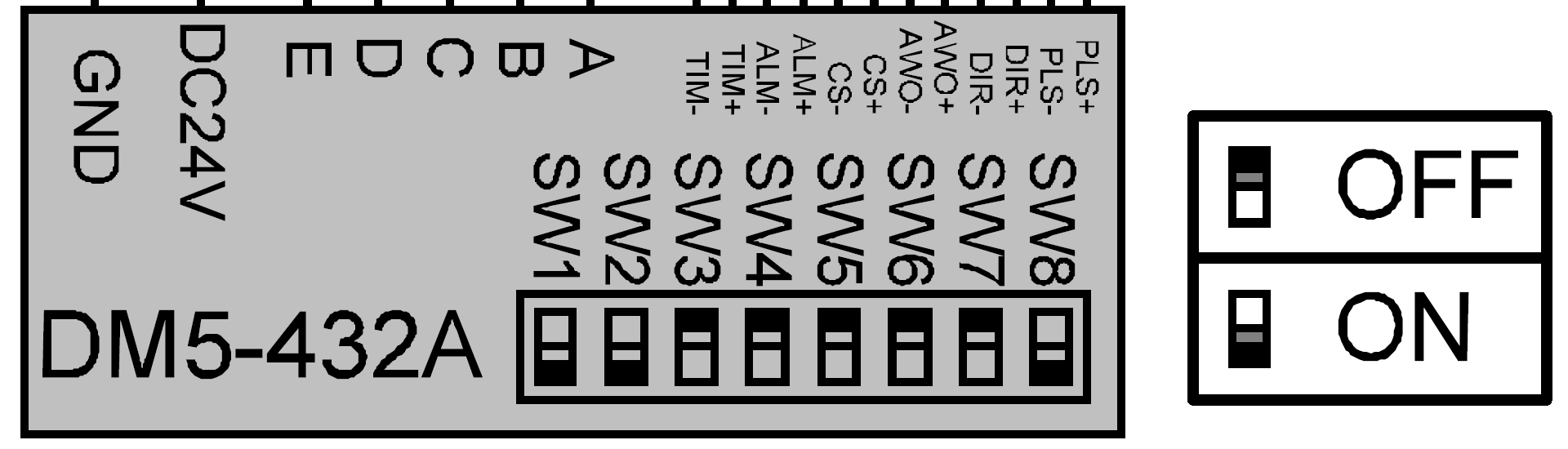 Leadshine Y Axis dip switch settings