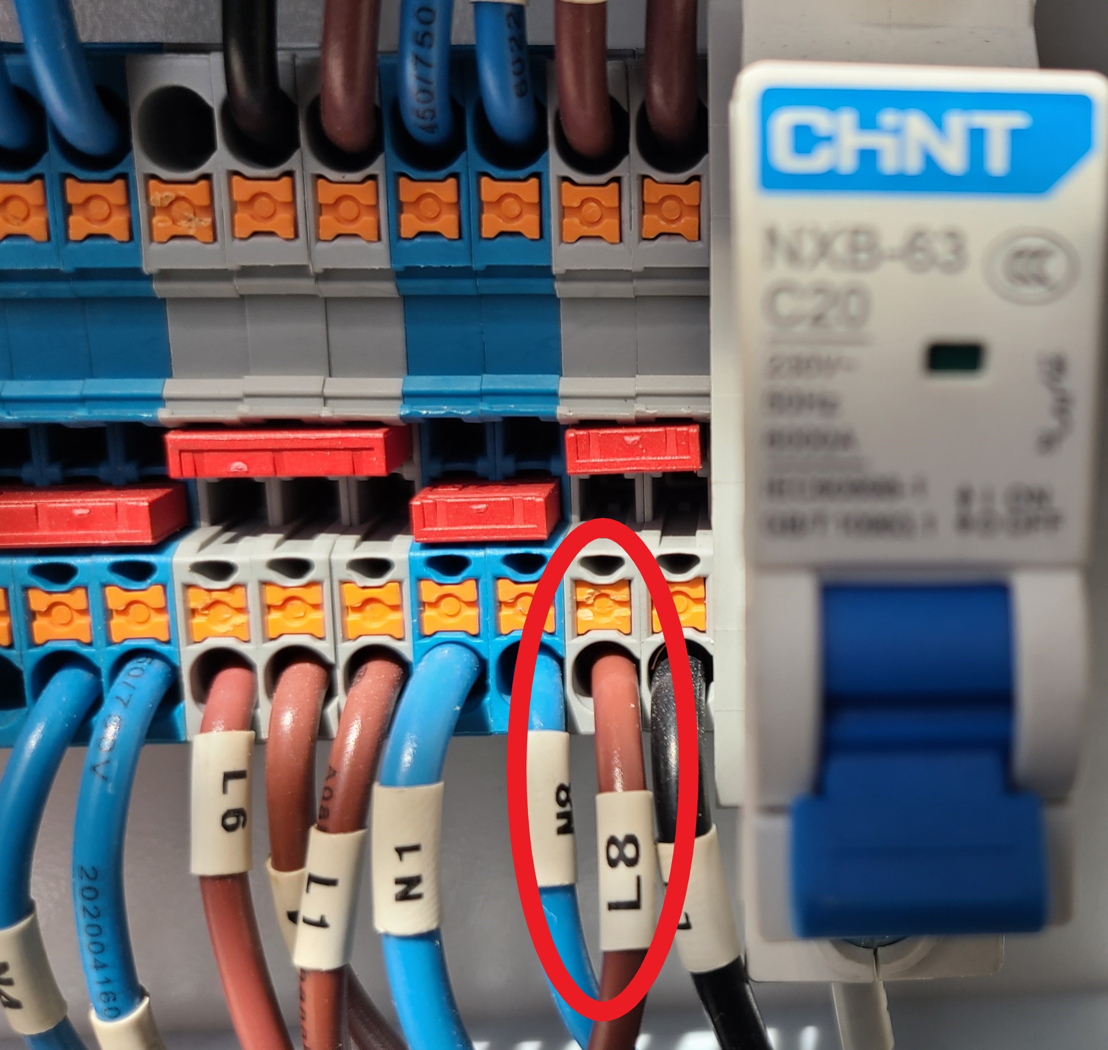 Chiller wiring after modification