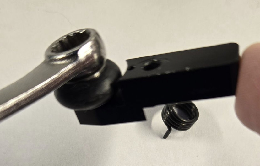 Installing new bearing on lever arm