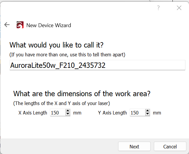 Rename device dialog
