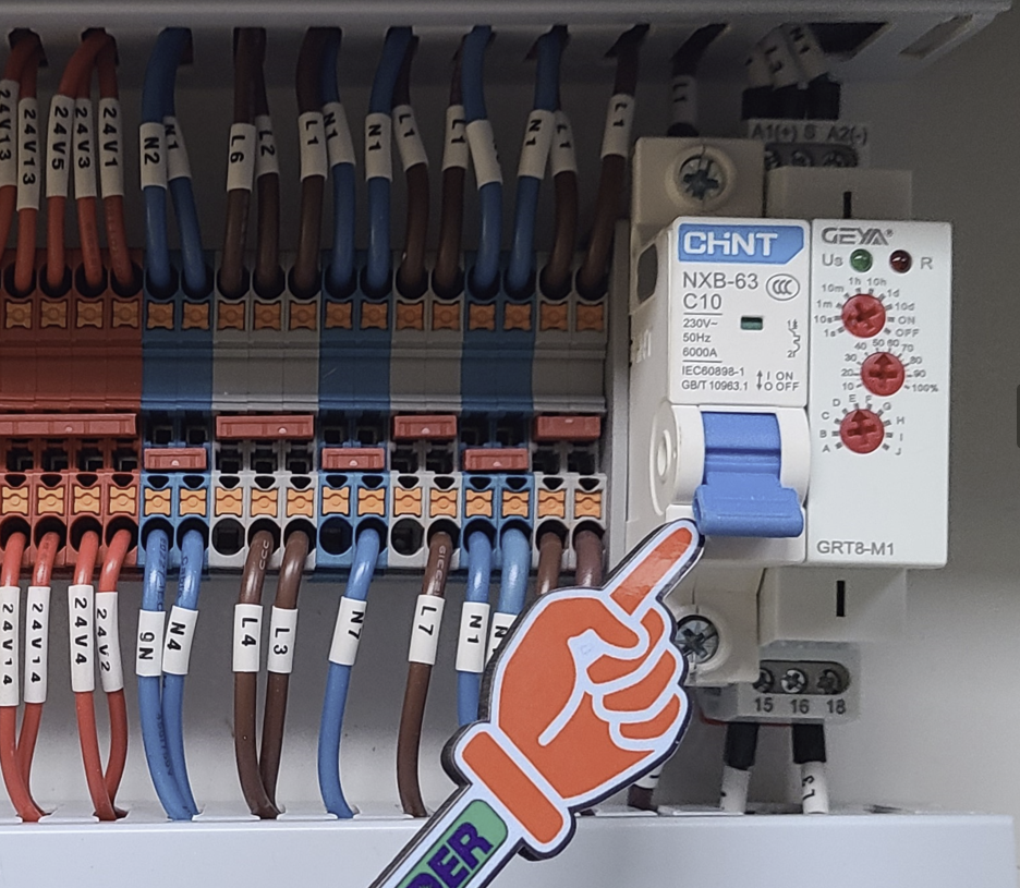Main breaker in Off position