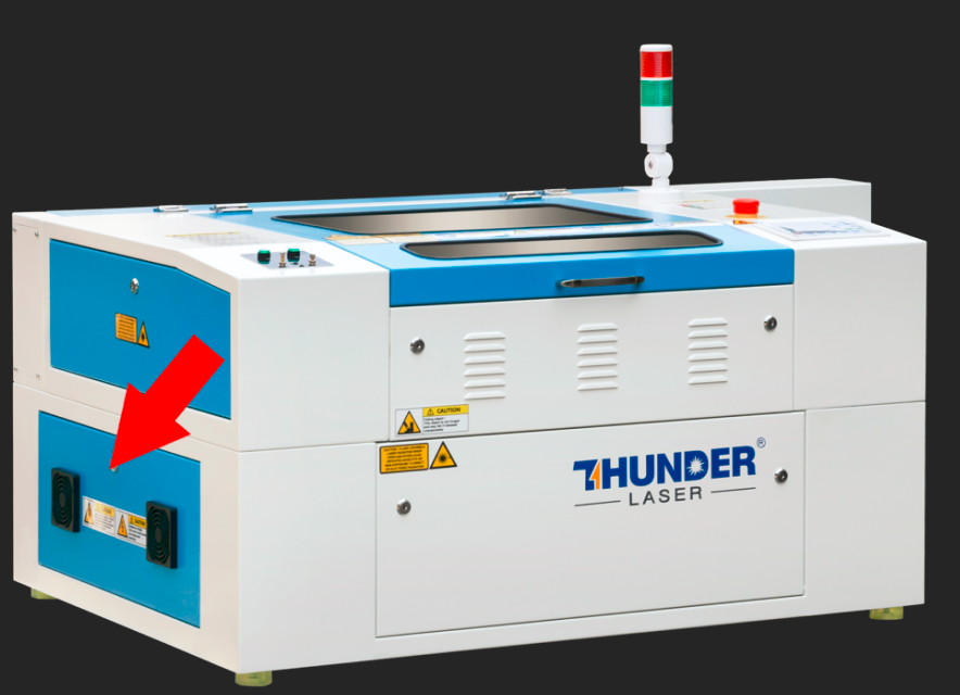 Left side of machine