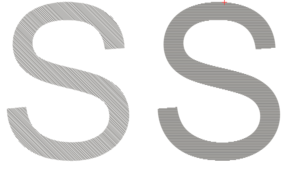 Scan angle 45 degree vs 0 degree