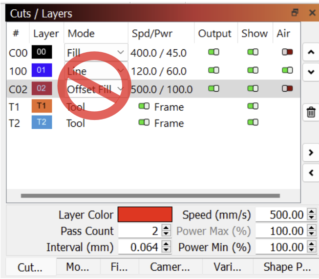 Fill and Image engraves only