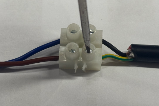 Step 2 - tighten terminal block