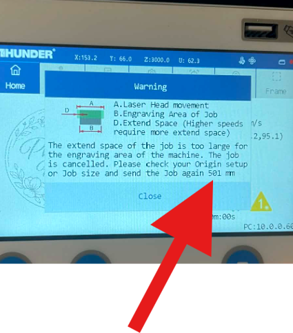 Not Enough Extend Space error message