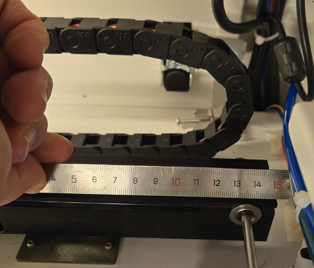 Adjusting right side to match 15cm