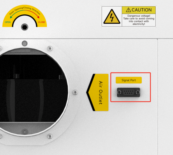 Interface on fume extractor