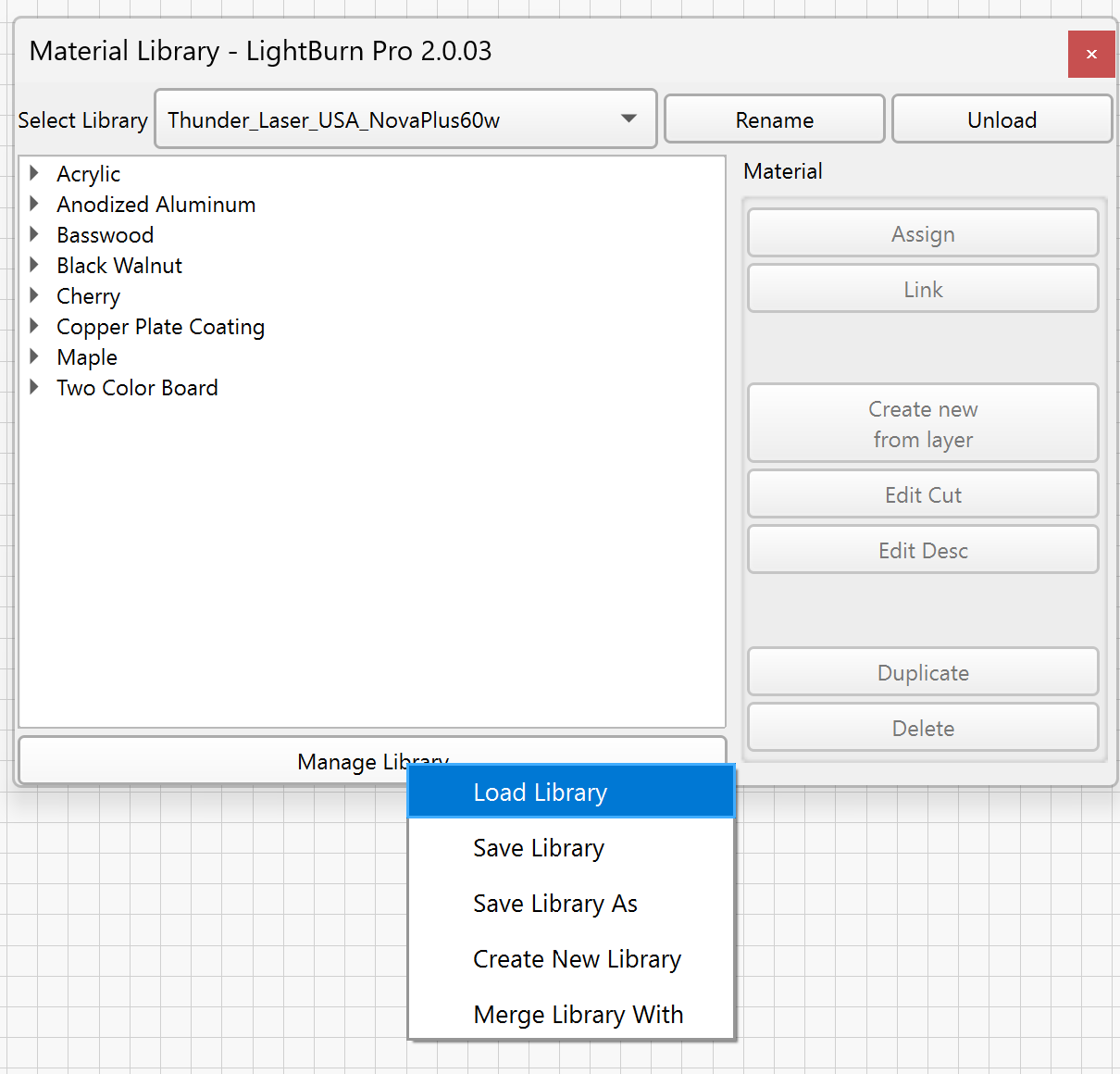 Select Load Library