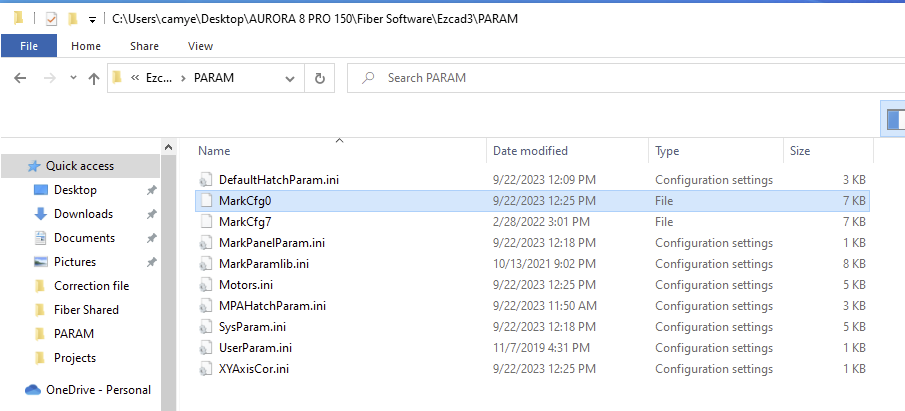 MarkCfg0 File