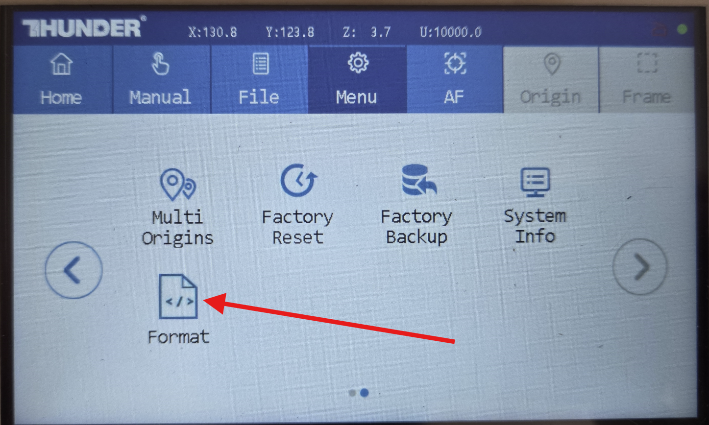 Locate Format Icon in Menu