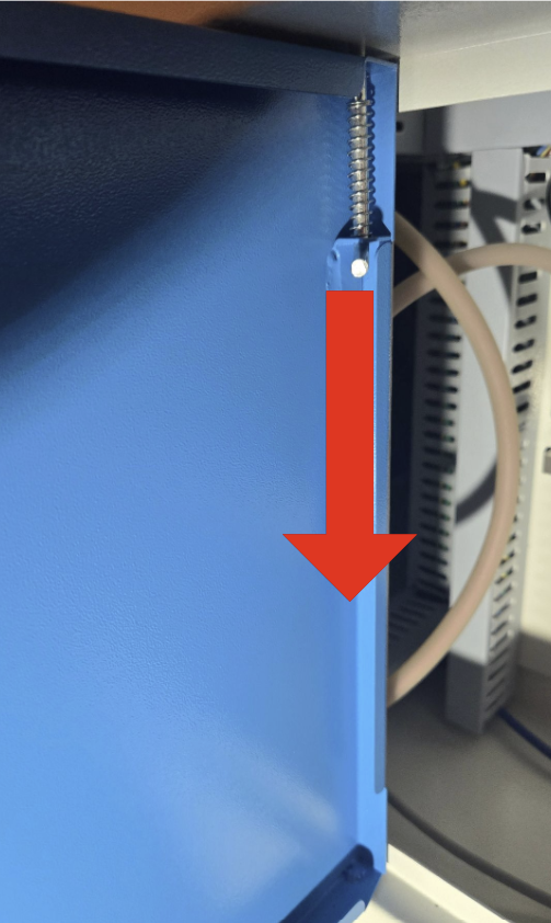 Remove the door for easier access