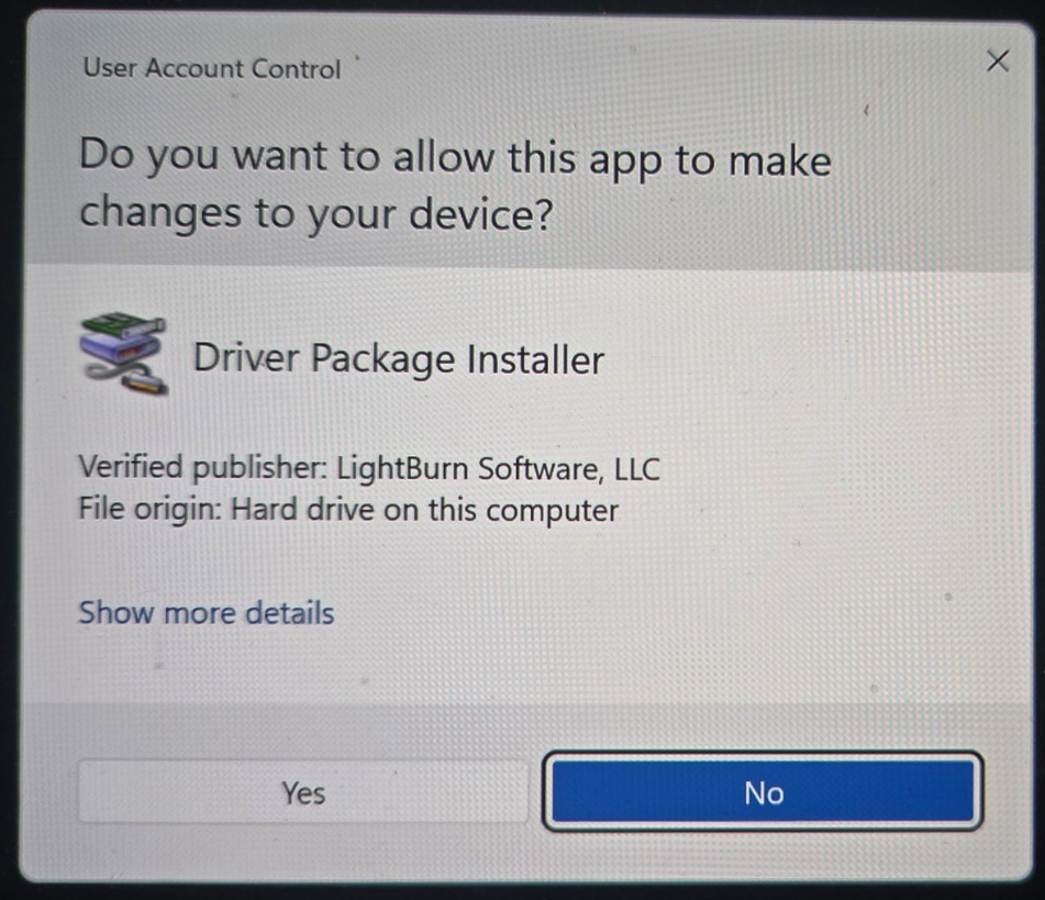 Accept UAC prompt