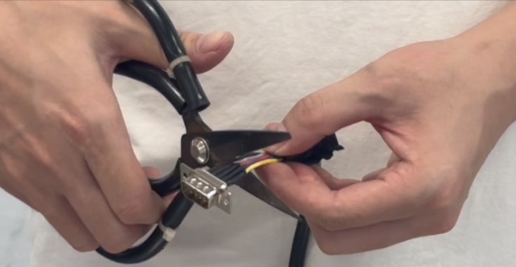 Step 2b - cut connector