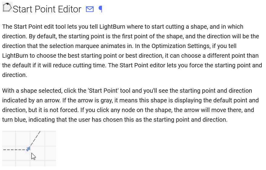 Start Node documentation link