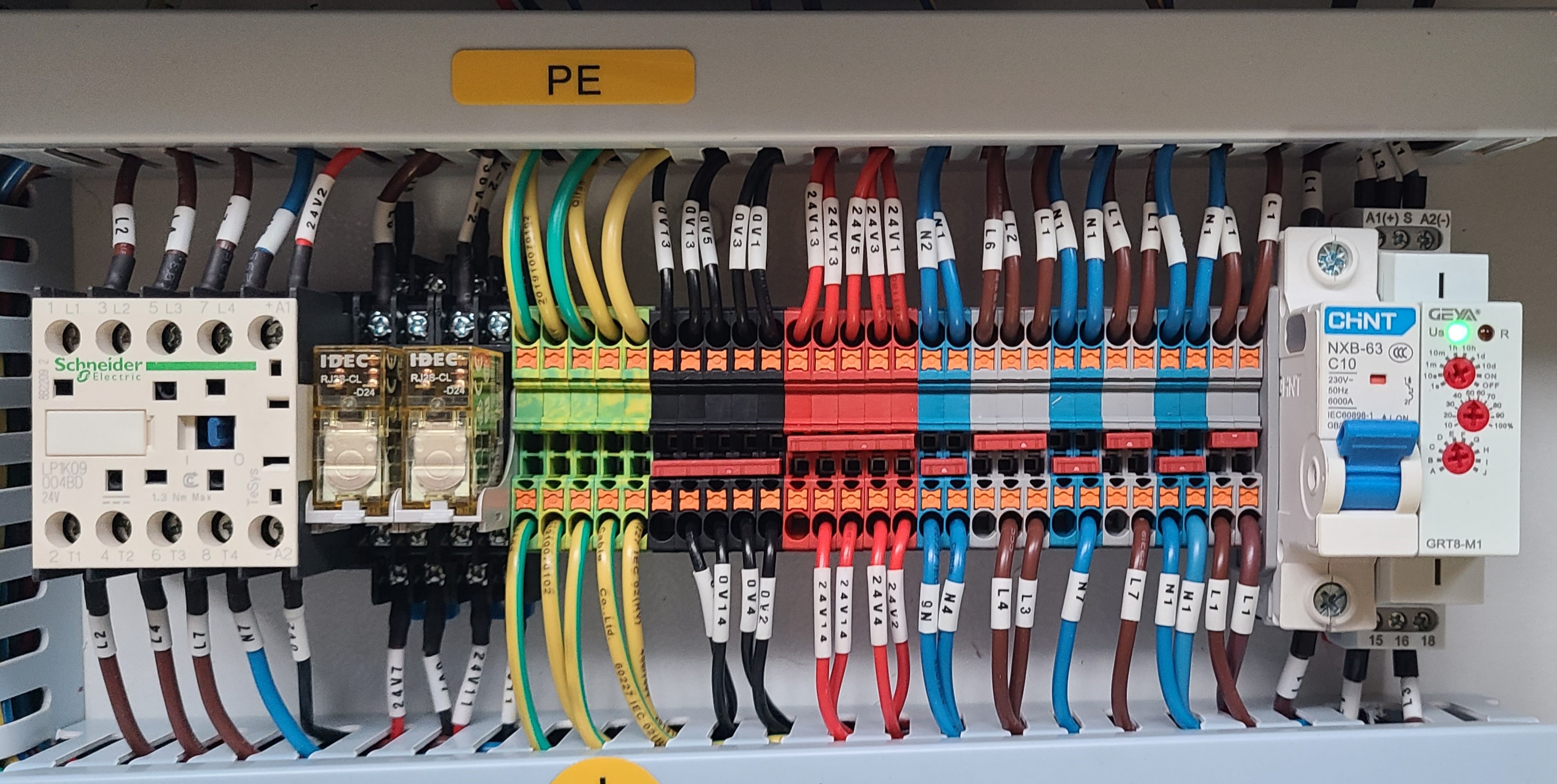 Main panel with power but main switch off