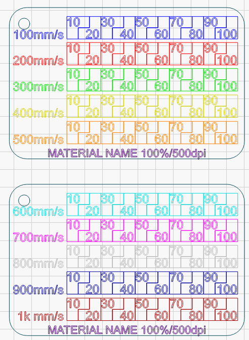 Bolt Series Sample Engrave Cards